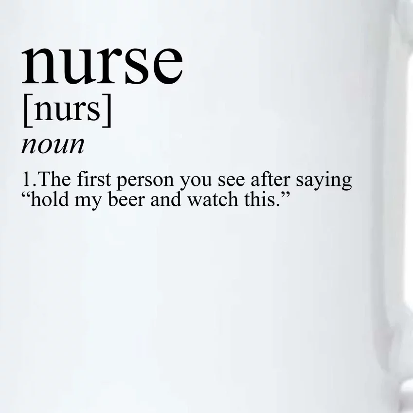 Funny Nurse Definition Black Color Changing Mug