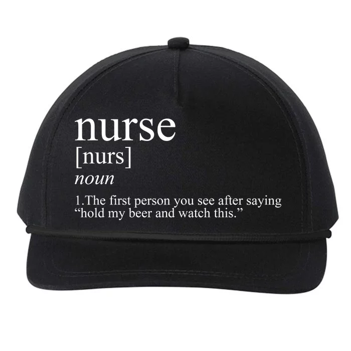 Funny Nurse Definition Snapback Five-Panel Rope Hat