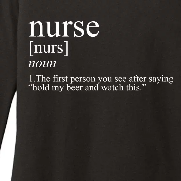 Funny Nurse Definition Womens CVC Long Sleeve Shirt