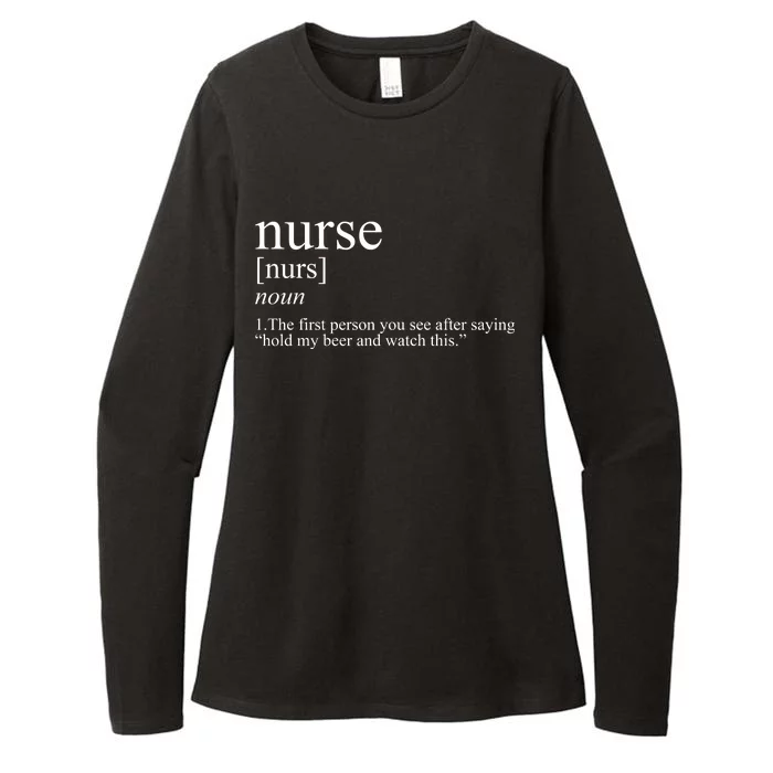 Funny Nurse Definition Womens CVC Long Sleeve Shirt