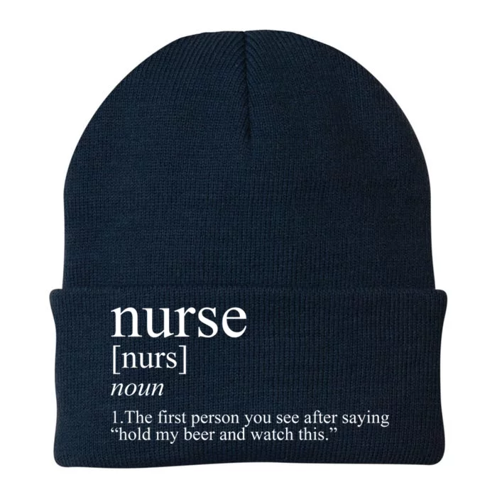 Funny Nurse Definition Knit Cap Winter Beanie