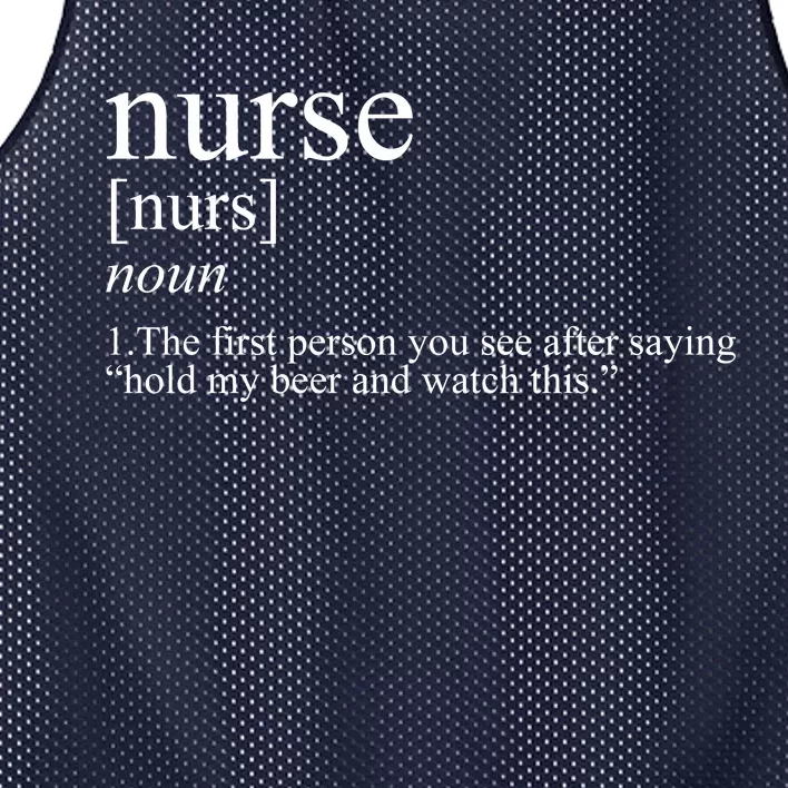 Funny Nurse Definition Mesh Reversible Basketball Jersey Tank