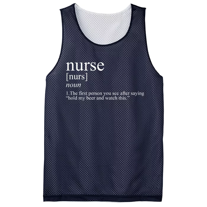 Funny Nurse Definition Mesh Reversible Basketball Jersey Tank