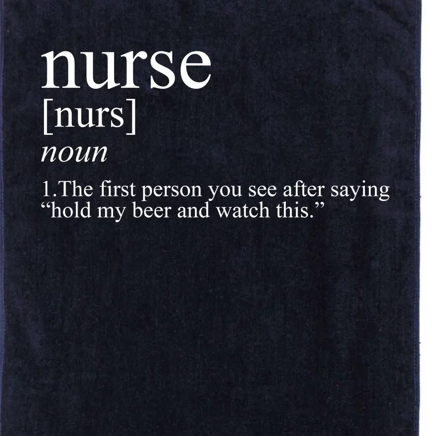 Funny Nurse Definition Platinum Collection Golf Towel