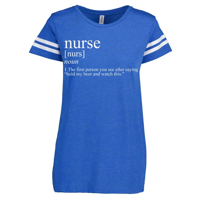 Funny Nurse Definition Enza Ladies Jersey Football T-Shirt