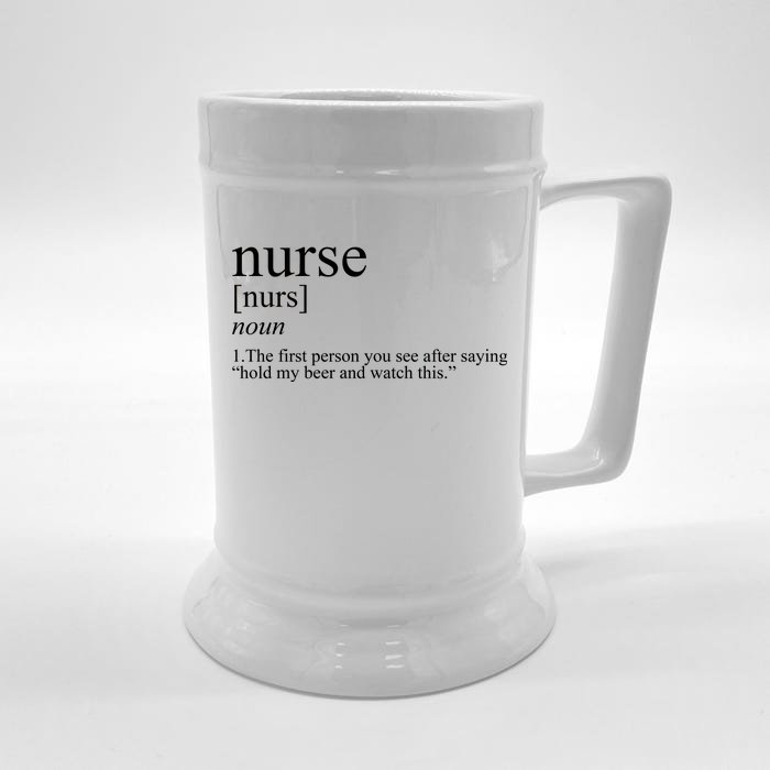 Funny Nurse Definition Front & Back Beer Stein