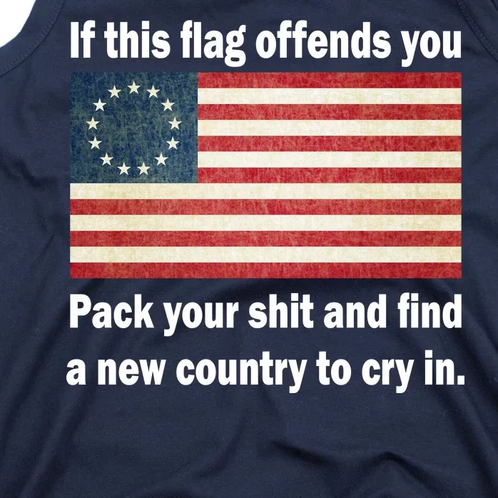 Funny Offensive Betsy Ross Flag Tank Top