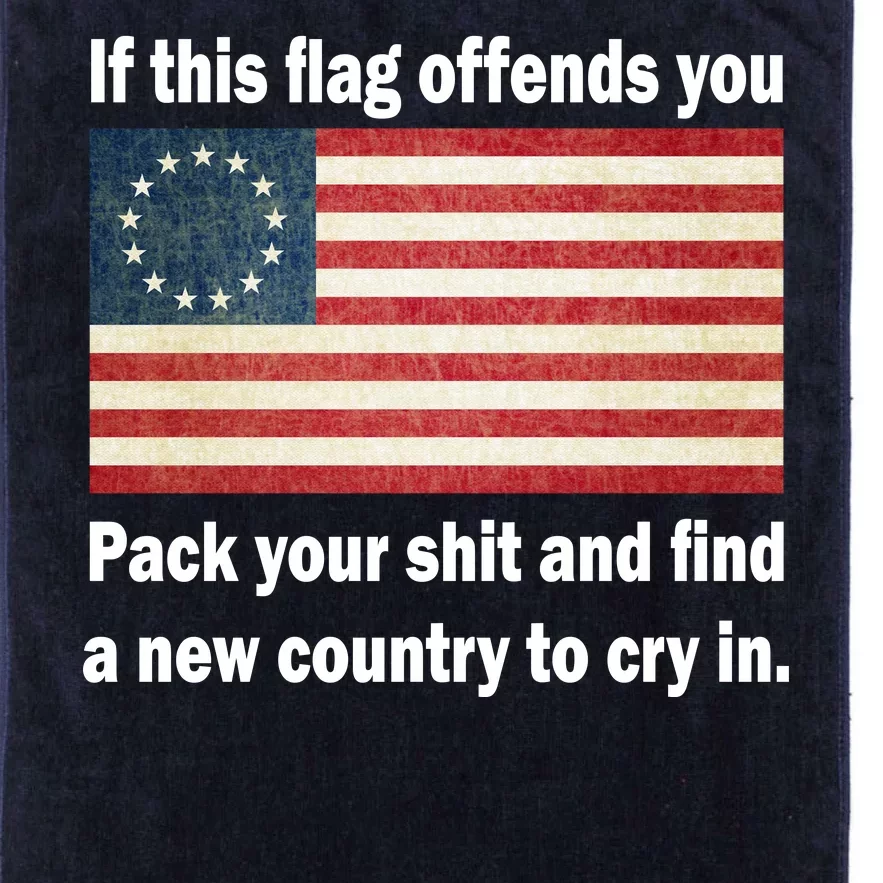 Funny Offensive Betsy Ross Flag Platinum Collection Golf Towel