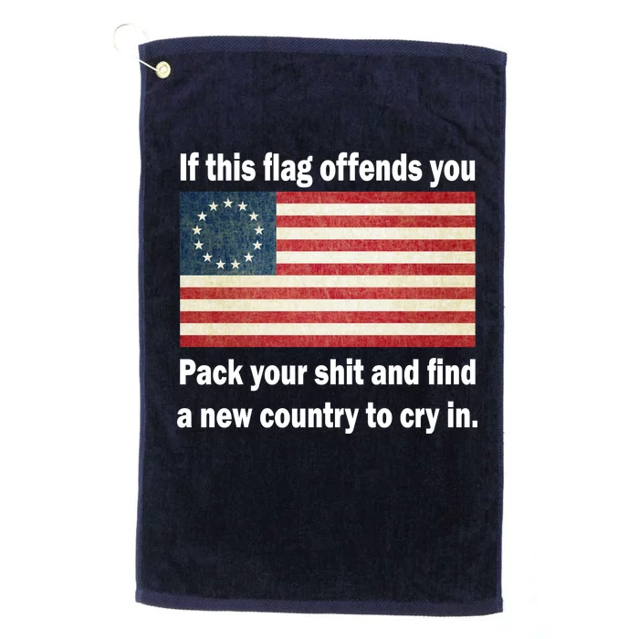 Funny Offensive Betsy Ross Flag Platinum Collection Golf Towel