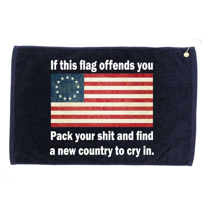 Funny Offensive Betsy Ross Flag Grommeted Golf Towel