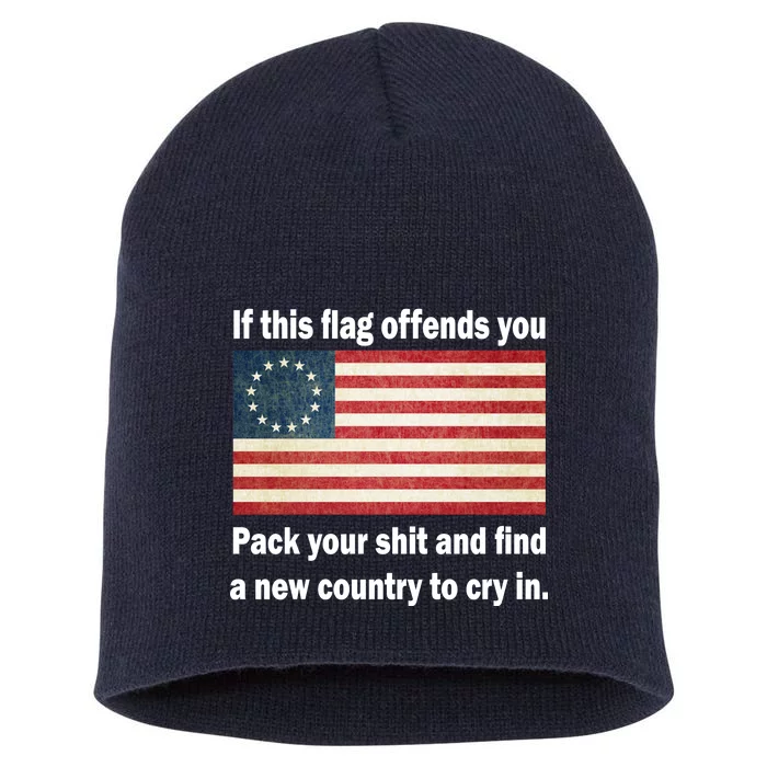 Funny Offensive Betsy Ross Flag Short Acrylic Beanie