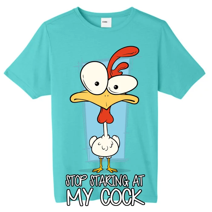 Funny Offensive Stop Staring At My Cock ChromaSoft Performance T-Shirt