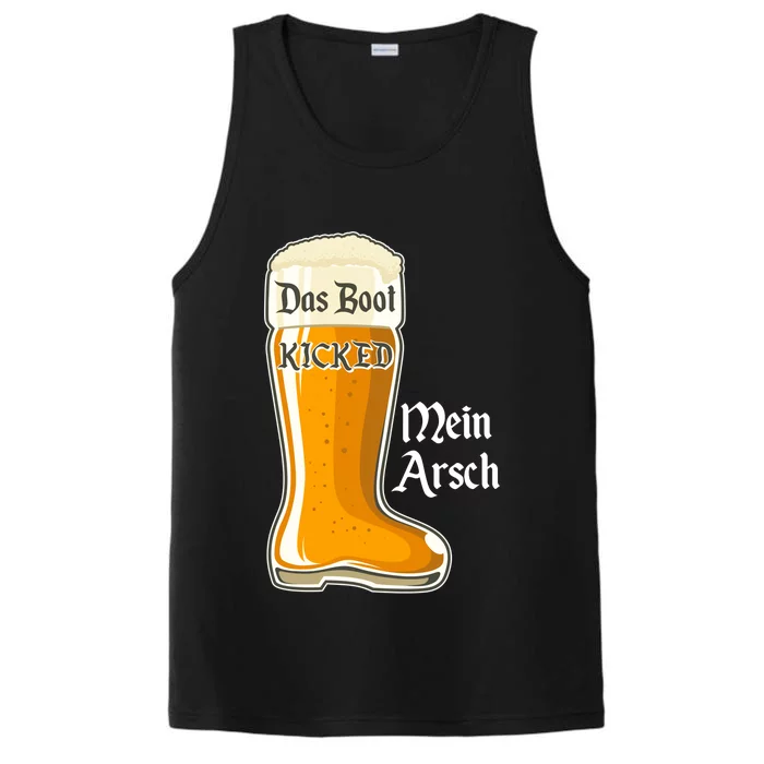 Funny Oktoberfest Das Boot Kicked Mein Arsch Performance Tank