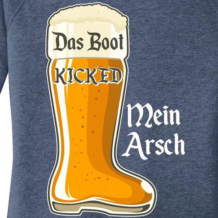 Funny Oktoberfest Das Boot Kicked Mein Arsch Women's Perfect Tri Tunic Long Sleeve Shirt