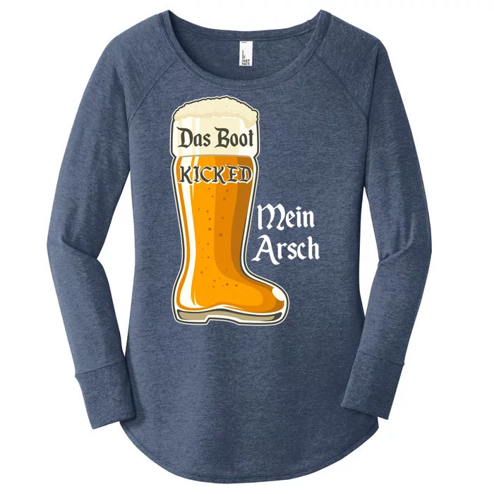 Funny Oktoberfest Das Boot Kicked Mein Arsch Women's Perfect Tri Tunic Long Sleeve Shirt