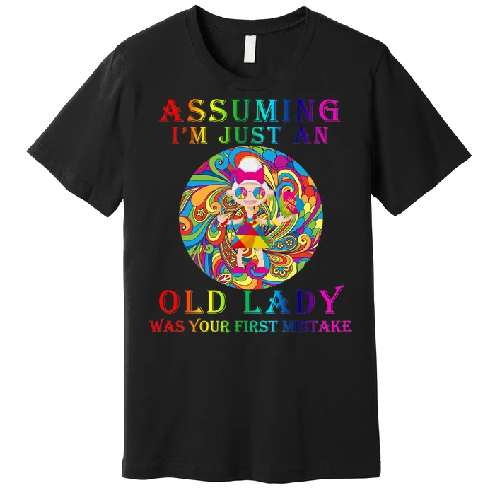 Funny Old Lady Premium T-Shirt