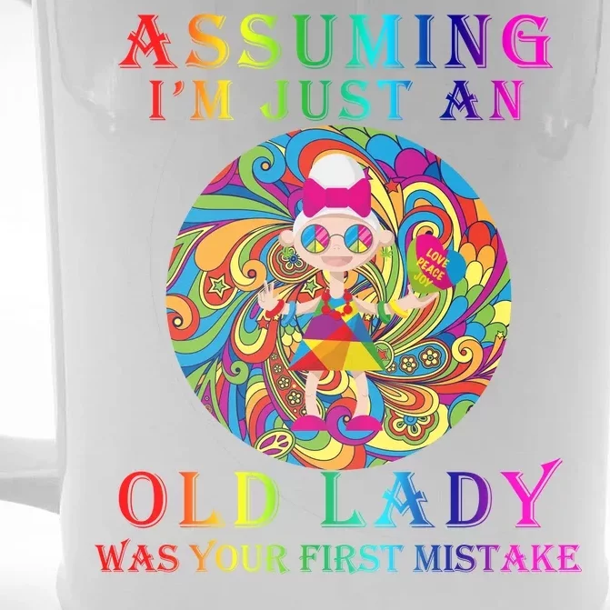 Funny Old Lady Front & Back Beer Stein