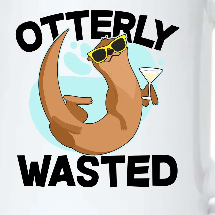 Funny Otterly Wasted Drunk Otter Black Color Changing Mug