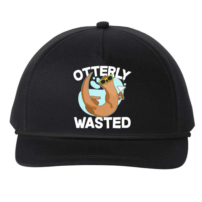 Funny Otterly Wasted Drunk Otter Snapback Five-Panel Rope Hat