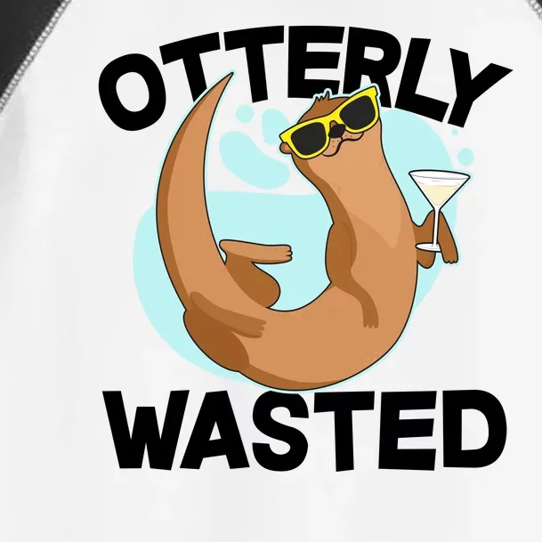 Funny Otterly Wasted Drunk Otter Toddler Fine Jersey T-Shirt