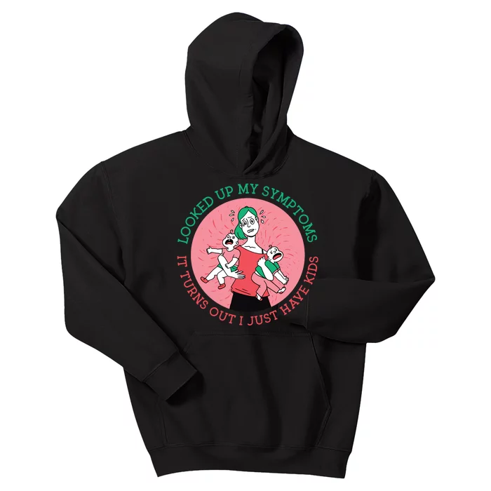 Funny Overwhelmed Mom Kids Hoodie