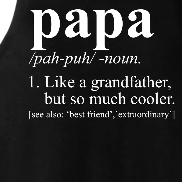 Funny Papa Definition Like A Grandfather Ladies Tri-Blend Wicking Tank