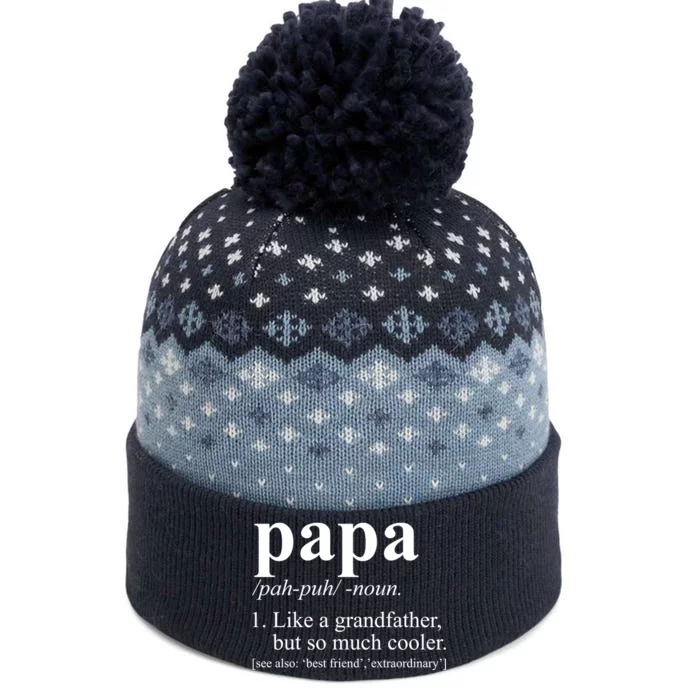 Funny Papa Definition Like A Grandfather The Baniff Cuffed Pom Beanie