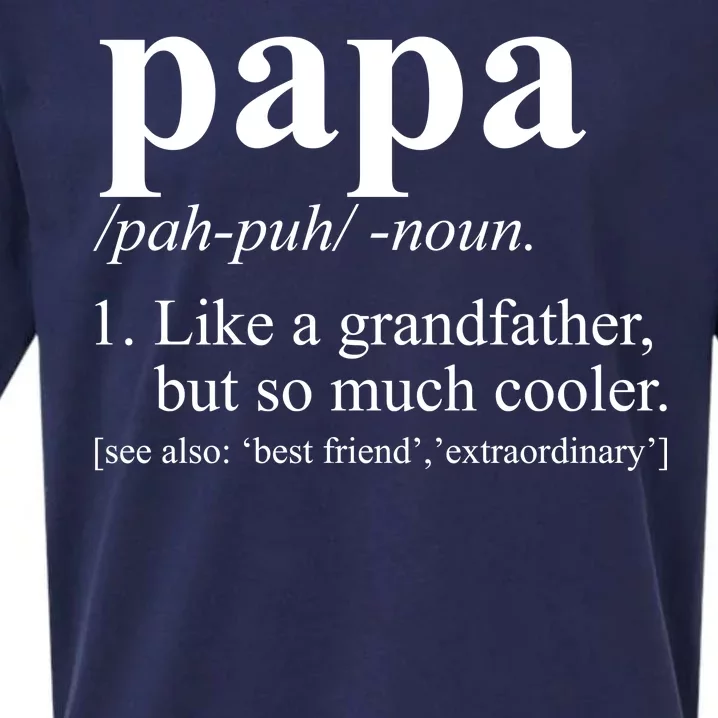 Funny Papa Definition Like A Grandfather Sueded Cloud Jersey T-Shirt