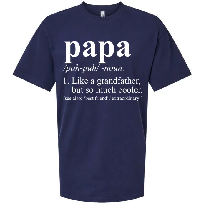 Funny Papa Definition Like A Grandfather Sueded Cloud Jersey T-Shirt