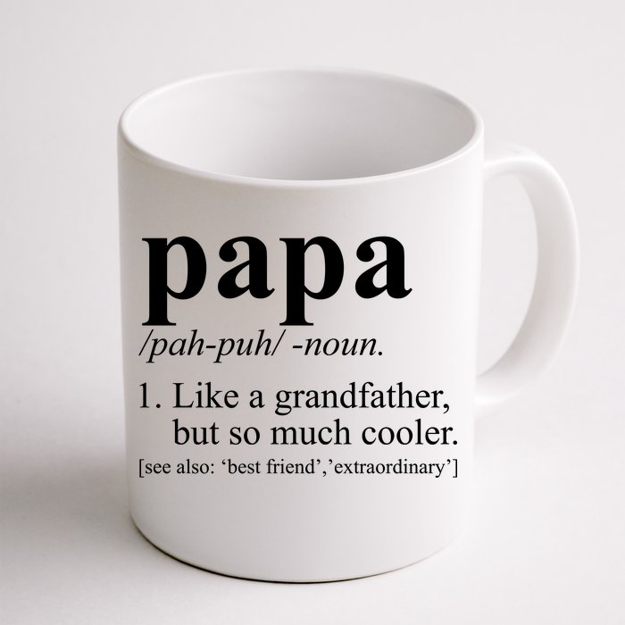 Funny Papa Definition Like A Grandfather Front & Back Coffee Mug