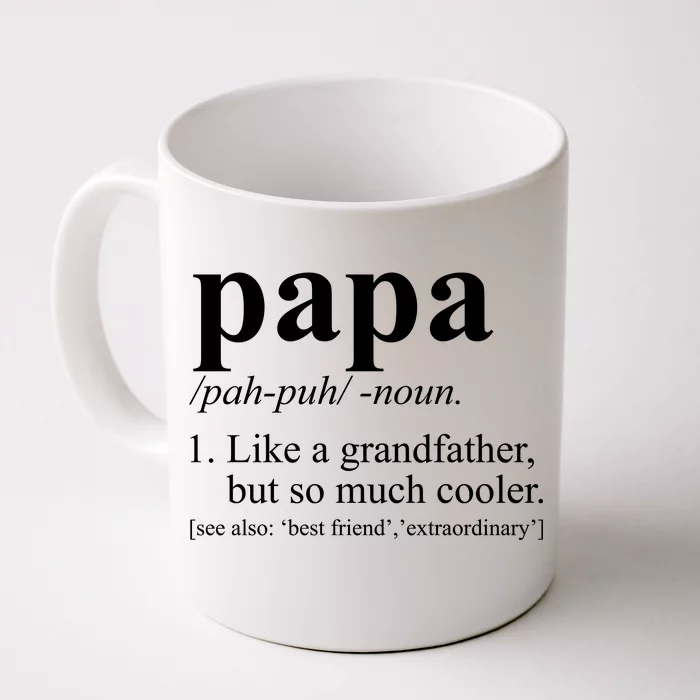 Funny Papa Definition Like A Grandfather Front & Back Coffee Mug