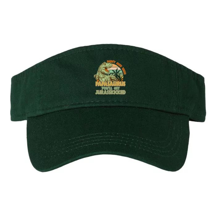 Funny Papa Don't Mess With Papasaurus Valucap Bio-Washed Visor