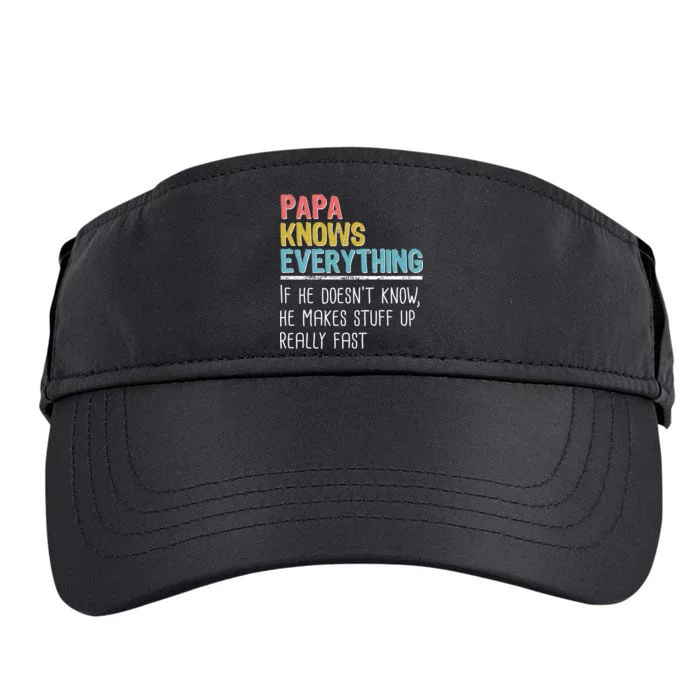 Funny Papa Knows Everything Adult Drive Performance Visor