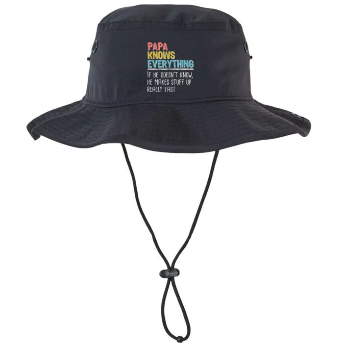 Funny Papa Knows Everything Legacy Cool Fit Booney Bucket Hat