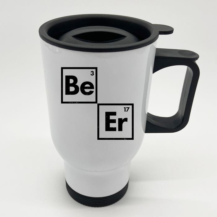 Funny Periodic Table Elements Be Er Beer Front & Back Stainless Steel Travel Mug