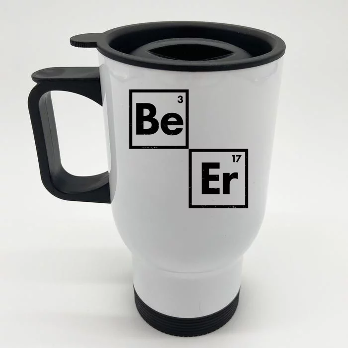 Funny Periodic Table Elements Be Er Beer Front & Back Stainless Steel Travel Mug