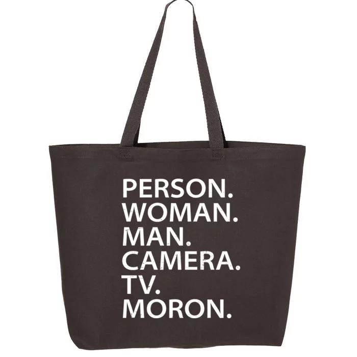 Funny Person Woman Man Camera TV Moron 25L Jumbo Tote