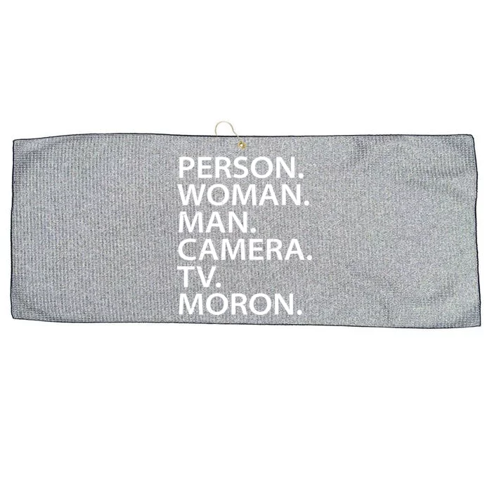 Funny Person Woman Man Camera TV Moron Large Microfiber Waffle Golf Towel