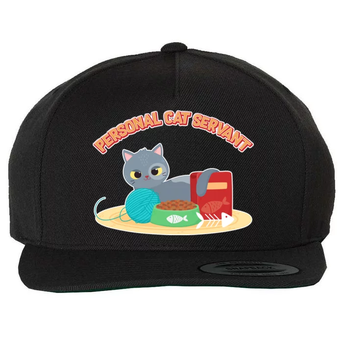 Funny Personal Cat Servant Wool Snapback Cap