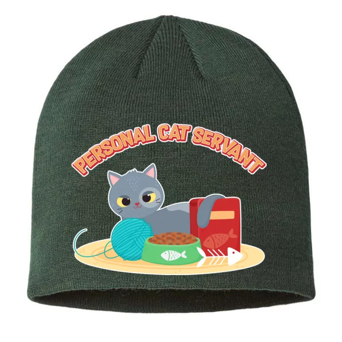 Funny Personal Cat Servant 8 1/2in Sustainable Knit Beanie