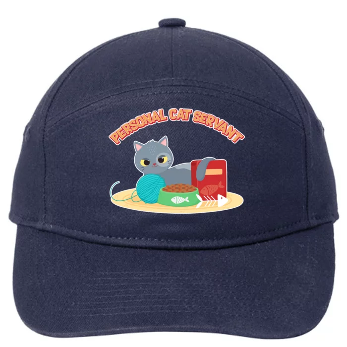 Funny Personal Cat Servant 7-Panel Snapback Hat