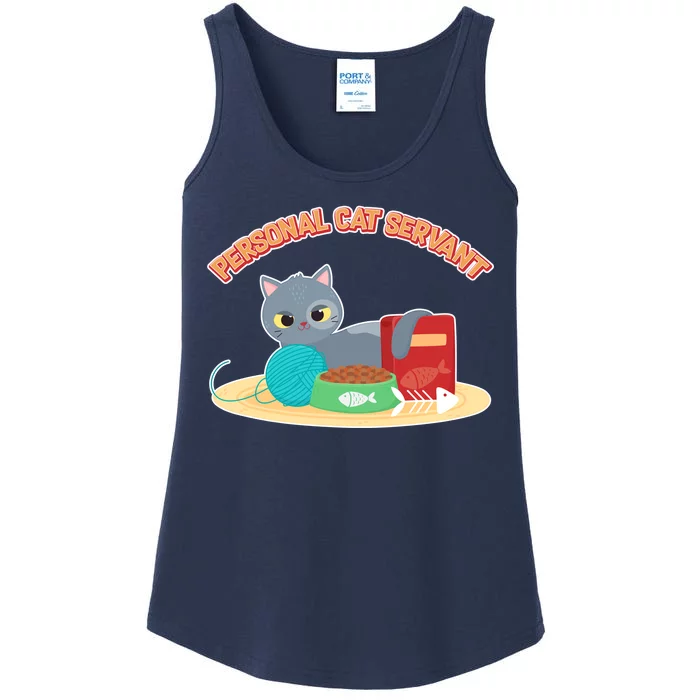 Funny Personal Cat Servant Ladies Essential Tank