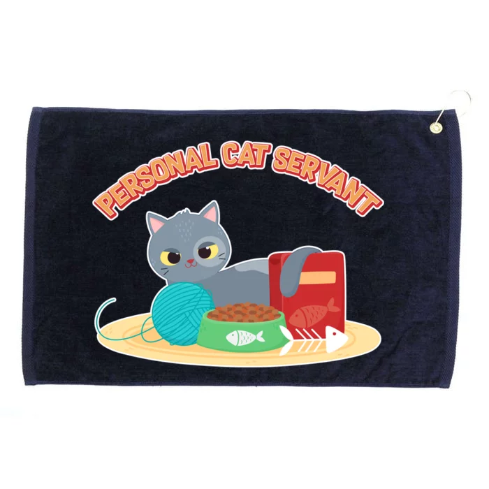 Funny Personal Cat Servant Grommeted Golf Towel