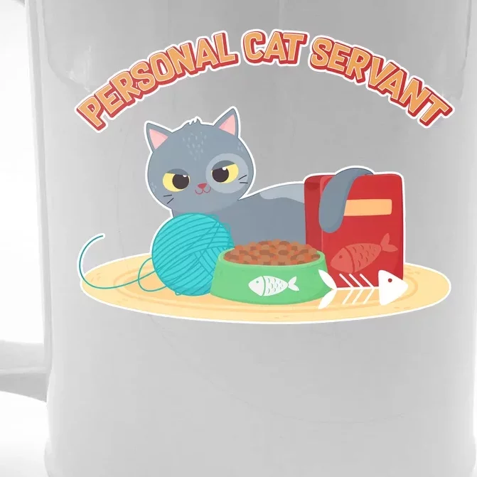 Funny Personal Cat Servant Front & Back Beer Stein