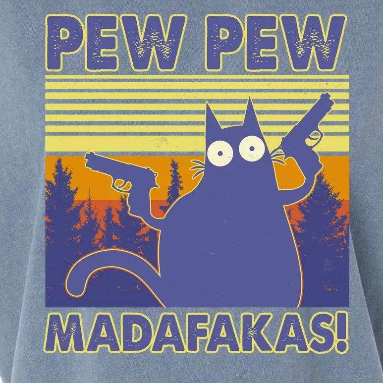 Funny Pew Pew Madafakas Garment-Dyed Women's Muscle Tee