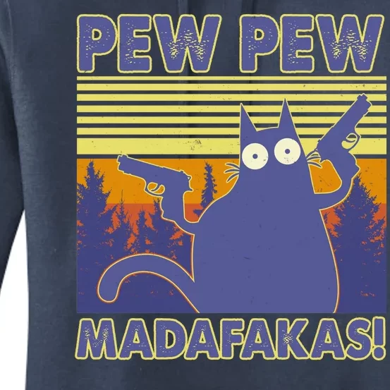 Funny Pew Pew Madafakas Women's Pullover Hoodie