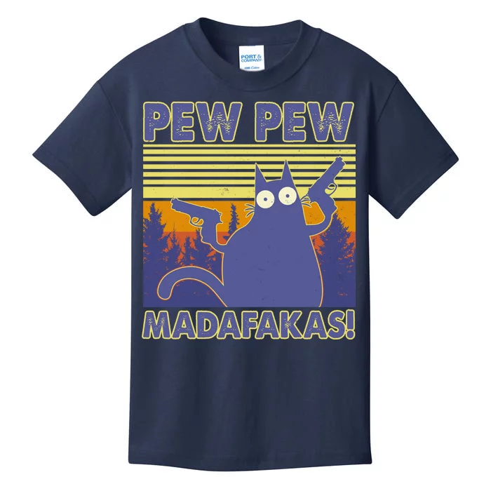 Funny Pew Pew Madafakas Kids T-Shirt