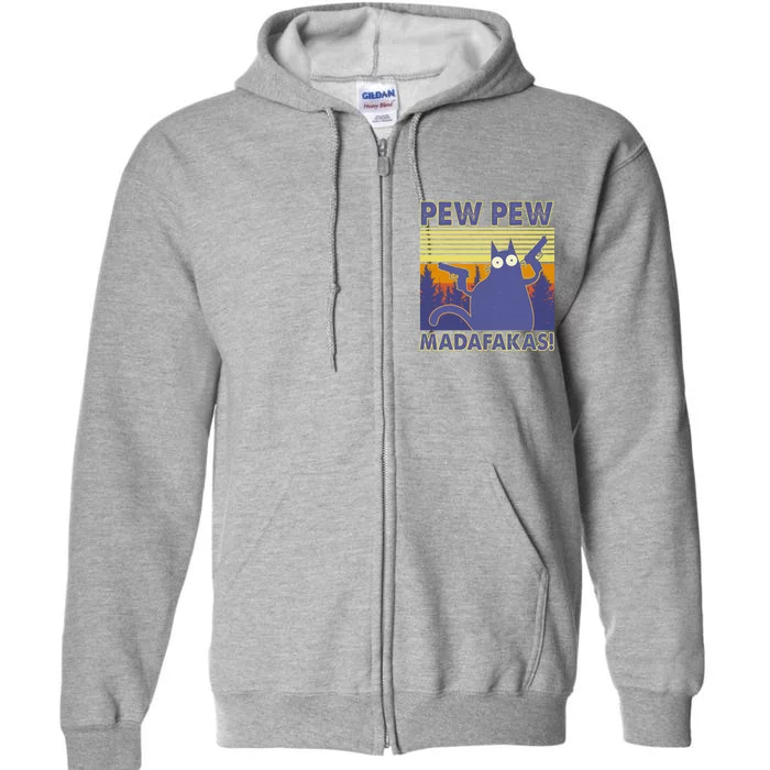 Funny Pew Pew Madafakas Full Zip Hoodie