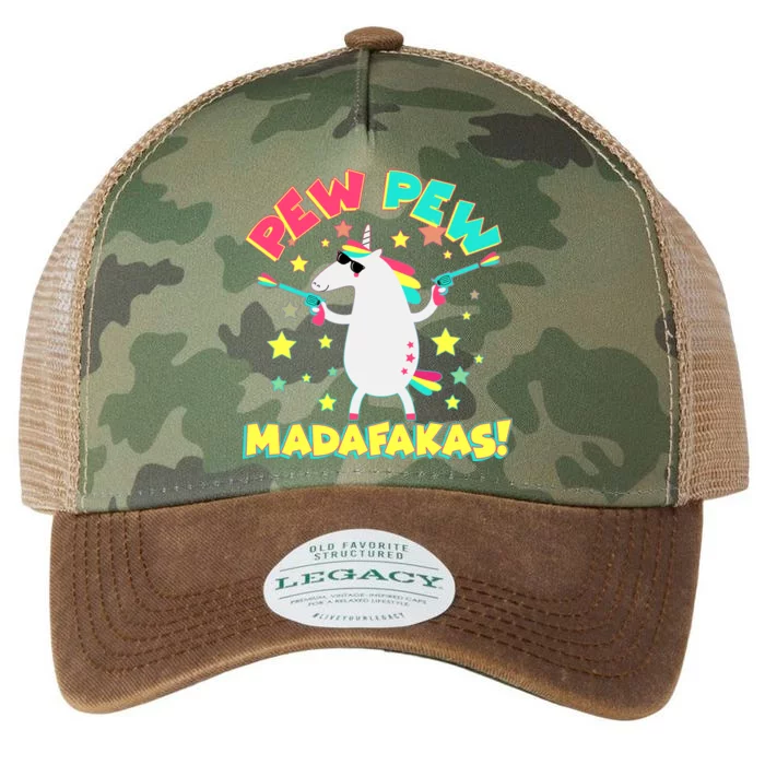 Funny Pew Pew Madafakas Unicorn Legacy Tie Dye Trucker Hat