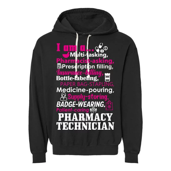 Funny Pharmacy Technician Garment-Dyed Fleece Hoodie